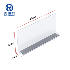 Pembatas Rak Supermarket Bentuk L Magnetik PVC Kustom Grosir, Ramah Lingkungan, Food Grade, Rak <span class=keywords><strong>Display</strong></span> - Product Image 4