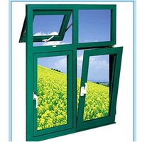 Ventanas abatibles de Upvc con proyecto abierto de estilo europeo, gran oferta de fábrica, superventas, ventana de cristal doble a prueba de sonido con parrillas