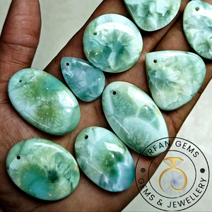Magnifiques cristaux de gemmes d'hémimorphite verte en vrac, pierres plates, cabochons d'hémimorphite, lot en gros, meilleur prix, pierre semi-précieuse - Product Image 1