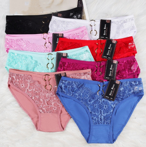 Conjunto de ropa interior de <span class=keywords><strong>mujer</strong></span> de colores mezclados, bragas de algodón de cintura media sólidas, lencería suave, nuevos calzoncillos de <span class=keywords><strong>mujer</strong></span>, calzoncillos tentadores para <span class=keywords><strong>mujer</strong></span> - Product Image 1