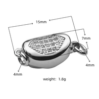 Fabricant de chaîne de haute qualité bracelet vis collier fermoir serrure forme personnalisée fermoirs en argent sterling pour la fabrication de bijoux