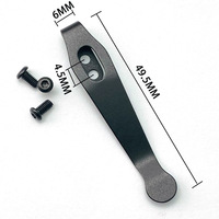 ARM 9201/9202 Clip arrière en alliage de titane Clip de poche de transport profond Couteau pliant bricolage modifié (avec 3 vis)