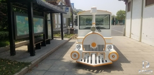 Train touristique de haute qualité, style vintage, commandes simples, OEM, pour <span class=keywords><strong>village</strong></span> de vacances, parc d'attractions - Product Image 6