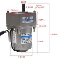 Moteur à induction monophasé LUNYEE 25W 140 tr/min 1,59 Nm 110 V CA avec boîte de vitesses