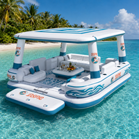 Canapé flottant gonflable, plateforme de détente aquatique, quai aquatique pour resort, lac, piscine, plage, loisirs en famille, utilisation en plein air en été