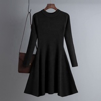 Robe pull en tricot à col rond à manches longues, décontractée et élégante, sur mesure