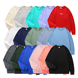 Sudadera de Cuello Redondo, 100% Algodón, Color Sólido, Manga Larga, Uniforme de Trabajo, Logotipo Publicitario, Ropa Informal - Product Image 1