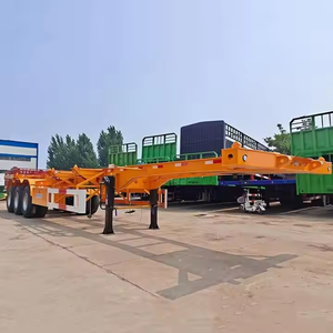 ZS รถกึ่งพ่วงโครงรถ40ft ใหม่ล่าสุดโครงรถกึ่งพ่วงสามเพลาทำจากเหล็ก - Product Image 3