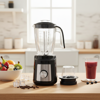 Nuevo Diseño 3 en 1: Procesador de Alimentos, Licuadora y Exprimidor de Acero Inoxidable con Motor de 850W y 3 Velocidades para Uso Doméstico y Hotelero