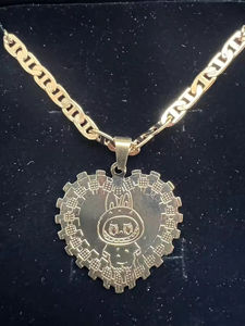 Collier tendance en acier inoxydable plaqué or 18 carats avec personnage de chat mignon de dessin animé, bijoux de mode pour femmes, cadeau - Product Image 5