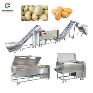Machine à éplucher les pommes de terre industrielle en acier inoxydable, machine automatique de lavage et d'épluchage des carottes et des pommes de terre - Product Image 1