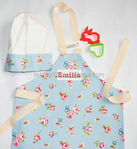 <strong>Children's</strong> Chef Cooking Baking Pure <strong>White</strong> Printing <strong>Apron</strong> Factory Kids <strong>Apron</strong> With Hat Set Advertising <strong>Aprons</strong> - Product Image 6