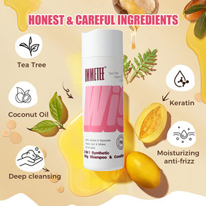 Shampooing et après-shampooing 2-en-1 pour perruques, nettoyage en profondeur, hydratant, anti-frisottis, pour cheveux synthétiques/naturels - Product Image 3