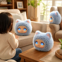 Peluche interactive 4G eSIM à commande vocale IA, douce et moelleuse, en coton PP, avec oreilles de chat mignonnes, compagnon pour enfants, cadeau