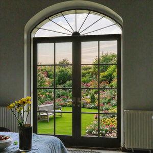 Portes en verre à cadre en acier TBS-110 au design moderne le plus récent avec verre Low-e et intérieur vitré <span class=keywords><strong>Prix</strong></span> compétitif pour <span class=keywords><strong>la</strong></span> salle à manger - Product Image 5