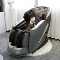 Fauteuil de massage Zhipin, meilleur fauteuil de massage multifonctionnel automatique robotisé 3D en cuir PU, gravité zéro, étirement complet du corps, double cœur, piste SL