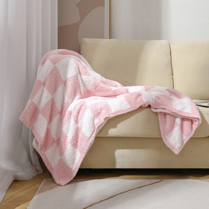 Confortable chaud doux rêve petit carré cachemire 150*200cm nordique damier <span class=keywords><strong>Plaid</strong></span> couverture douce - Product Image 6