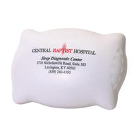Boule anti-stress blanche en mousse PU extrudée personnalisable Boule de pression élastique souple en mousse à mémoire de forme