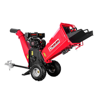 Dorite Powerhorse Boomversnipperaar TUV/CE Goedgekeurd Mulcher Shredder Duurzaam 212cc Benzine Motor 7PK 4 inch Max Versnipperingsdiameter Hout