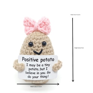 Hand-made Potato Plush Positive Funny Plant Cute Knitted Doll Doll Ornaments Handmade Crochet Toys - Product Image 5