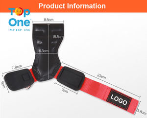 Top One Gym Fitness Training Power Lifting Crochets Poignées Gants d'haltérophilie Sangles robustes - Product Image 2