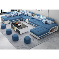 Ensemble de canapés modulaires contemporains avec rembourrage en éponge, détachable et lavable, canapé sectionnel multifonctionnel pour appartement