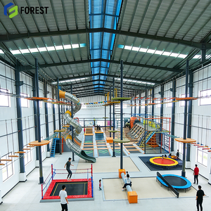 Instalación de Arena de Trampolines con Estructura de Acero, Sistema Prefabricado, Pista Ninja Duradera, Zona de Precisión, Resistente al Fuego - Product Image 1