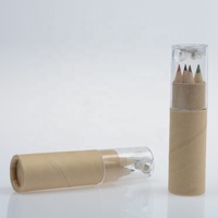 Ensemble de crayons de couleur en bois pour enfants dessin animé promotionnel pour enfants crayons de couleur en bois 3 couleurs/3.5 en ensemble de crayons de couleur