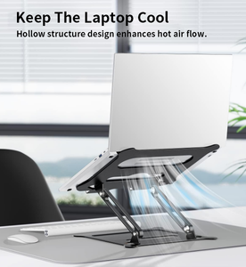 XSR Non-slip Adjustable Height Laptop <strong>Stand</strong> Folding Portable Aluminum Alloy Holder For Notebook <strong>Computer</strong> 7-15 Inch - Product Image 2