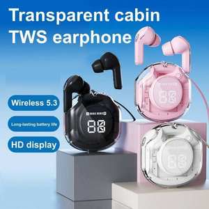 หูฟังไร้สาย TWS รุ่น Factory Transparent Air39 Air31 HK3 HK6 หูฟังขนาดเล็กพร้อมไมโครโฟน แบบแฮนด์ฟรี ไม่มีระบบตัดเสียงรบกวน - Product Image 5