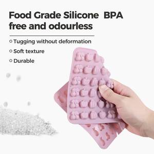 MUYULINS Factory 66-Cavity Cherry Grape Multi-Fruit Shaped LFGB Platinum Non-Stick BPA-Free <b>Silicone</b> Candy Mold - Product Image 4