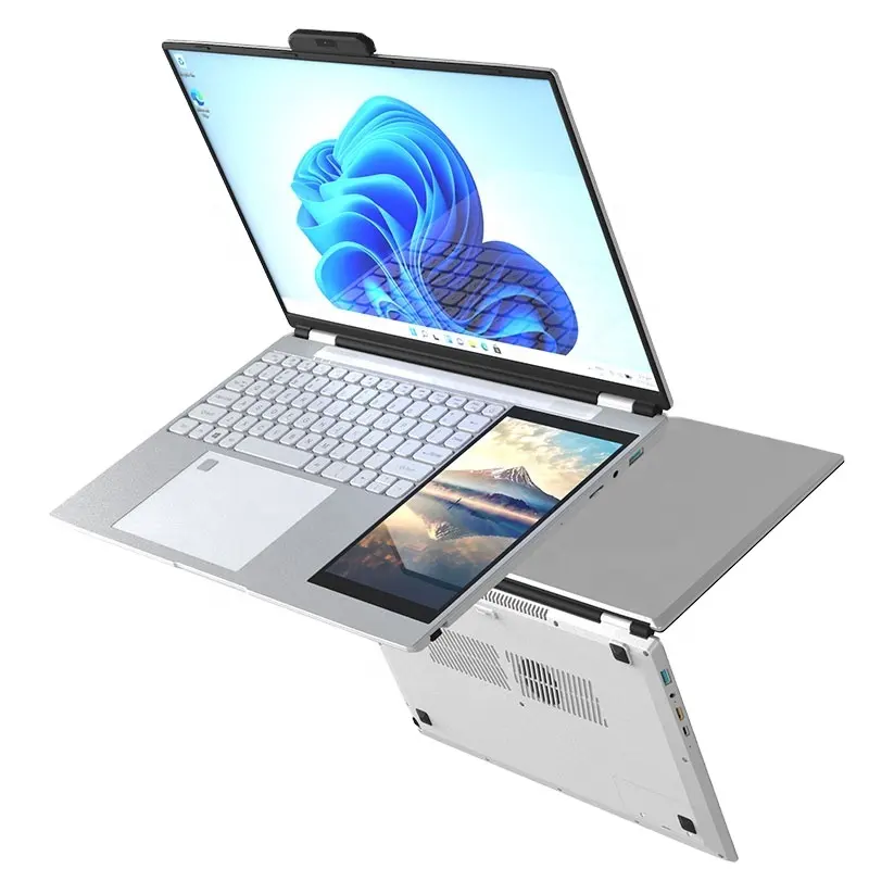 신상품 15.6 인치 + 7 인치 노트북 PC 컴퓨터 내장 16GB SSD 128GB 256GB 512GB 1TB 노트북