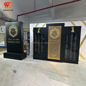 Suave nueva tendencia arco de entrada Tabla de asientos de boda mesa de recepción PVC acrílico arco telón de fondo para eventos - Product Image 5