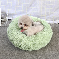 Lit pour chien en peluche pour grands chiens, lit rond moelleux pour chat pour Maine Coon, grand nid pour animaux de compagnie