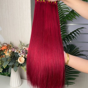 ผมตรงแบบ Bone Straight คุณภาพ Super Double Drawn แท้ 100% สีเบอร์กันดี - Product Image 6