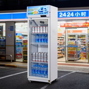 Réfrigérateur commercial à air refroidi avec compresseur de marque, contrôle LED, contrôle mécanique de la température, étagères réglables, porte en verre - Product Image 6