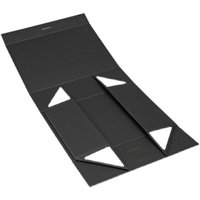 Boîte cadeau pliante en forme de livre créative, fermeture magnétique, ruban noir, nœud, emballage de luxe, logo d'entreprise imprimé personnalisable