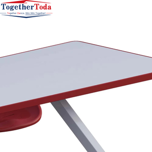 Ensemble table et chaises de salle à manger ergonomique, ignifuge, au design moderne et populaire, personnalisable et intégré en usine, pour cantines scolaires - Product Image 2