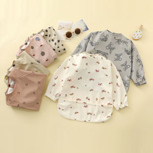 Bata de bebé Neutral para comer, reutilizable, para bebé de 0 a 24 <span class=keywords><strong>meses</strong></span>, impermeable, de manga larga, Baberos para niño o niña - Product Image 1