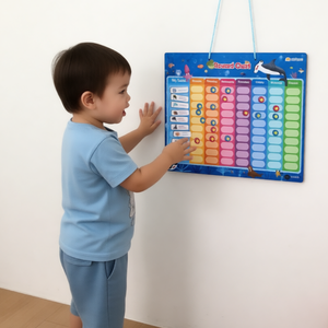 Tableau de récompenses <span class=keywords><strong>pour</strong></span> <span class=keywords><strong>les</strong></span> puzzles magnétiques éducatifs <span class=keywords><strong>pour</strong></span> enfants avec calendrier et puzzle en carton, adapté à un usage familial - Product Image 1