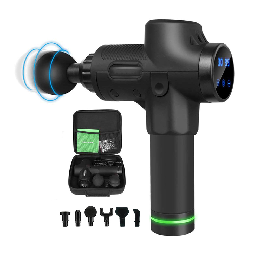 Электрический массажный пистолет Meresoy для глубоких мышц, беспроводное электрическое устройство для массажа тела, ног, колен, спины и шеи