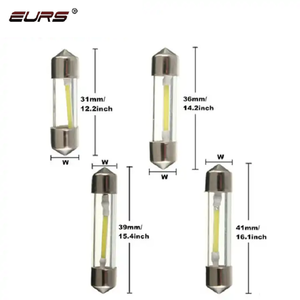 EURS Promotion Spéciale Lumières de lecture COB pour <span class=keywords><strong>voiture</strong></span>, plafonniers de toit à double embout, tailles 31mm 36mm 39mm 41mm, couleur 6000k - Product Image 1