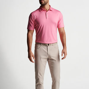 남성용 사용자 정의 로고 압축 빈 자수 특대 캐주얼 하이 퀄리티 승마 순면 200 Gsm 폴로 티셔츠 - Product Image 3