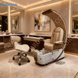 Poltrona Pedicure Elettrica di Lusso per Massaggio Plantare <span class=keywords><strong>Spa</strong></span> in Pelle Anti-Acetone per Arredamento Salone Unghie - Product Image 6