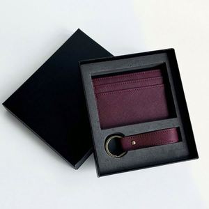 Nueva Cartera Delgada Unisex de PU Saffiano con Anillo para Llaves, Tarjetero, Logotipo Personalizado, Tarjeta de Visita, Juego de Caja de Regalo Perfecto para Viajes - Product Image 1