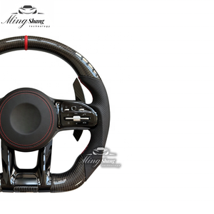 El volante deportivo de fibra de carbono de etiqueta roja es adecuado para Mercedes-Benz <span class=keywords><strong>ACSE</strong></span> Clase G GLA GLK GLC GLB ML CLA GL CLS SLC GT - Product Image 5