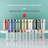 Bouteille de capsules d'huile de poisson en acrylique 40ML Distributeur de bonbons pour emballage de médicaments