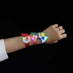 LED Glowing Santa Claus Snowman Tree <b>Adjustable</b> <b>Bracelet</b> Kids Boys Girls Hands Decorations - Product Image 6