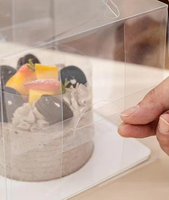 Boîtes à cupcakes miniatures en plastique de 2 à 6 pouces avec poignée pour l'emballage et la présentation de pâtisseries pour les fêtes et les boulangeries, contenants à gâteaux avec fenêtre transparente