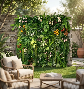 Panneau mural de gazon artificiel tendance, design vertical, pour décoration extérieure, système de jardinage, mur végétal, <span class=keywords><strong>plante</strong></span> verte - Product Image 4